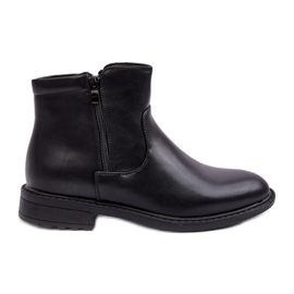 Herren-Stiefel mit niedrigem Reißverschluss, Schwarz Brosta