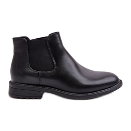 Herren Chelsea Boots Low Schwarz Dymidi