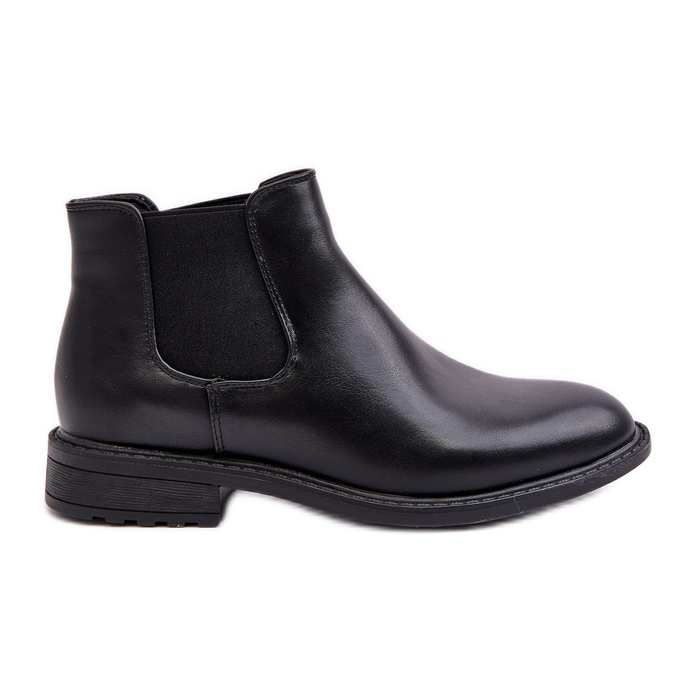 Herren Chelsea Boots Low Schwarz Dymidi