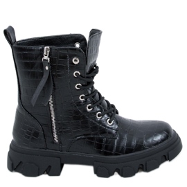 Will Schwarze Schnürstiefel