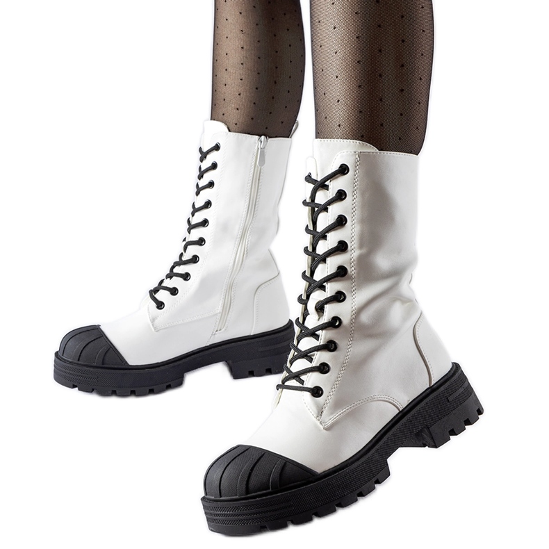Weiße isolierte Arbeitsstiefel für Damen von Cardinale