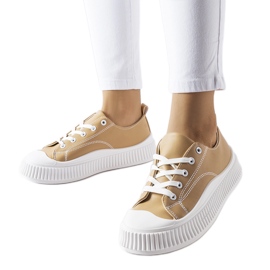 Beigefarbene Erbezzo-Plateau-Sneaker