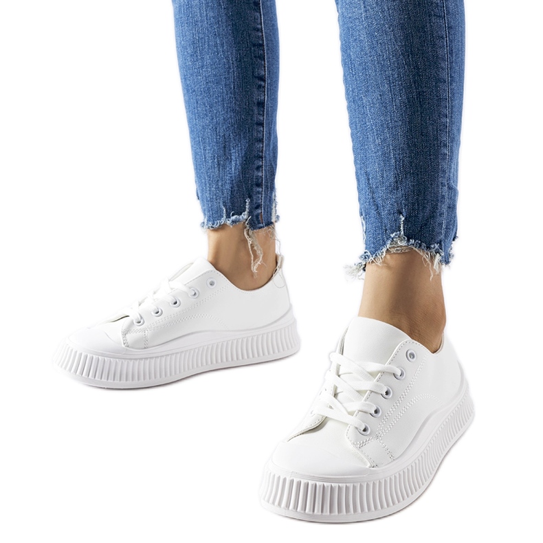 Weiße Erbezzo-Plateau-Sneaker