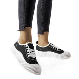 Schwarze Collepepe-Plateau-Sneaker