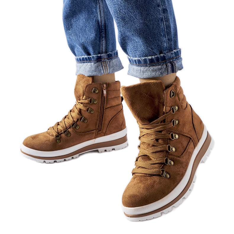 Karamellisolierte Trekkingschuhe von Mazara braun