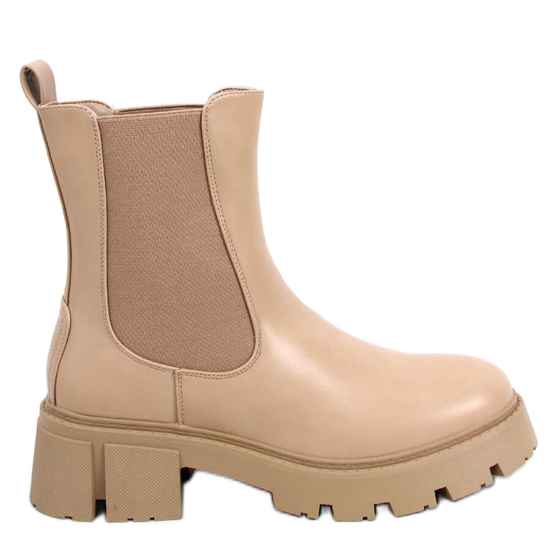 Rumer Khaki hohe Chelsea-Stiefel beige