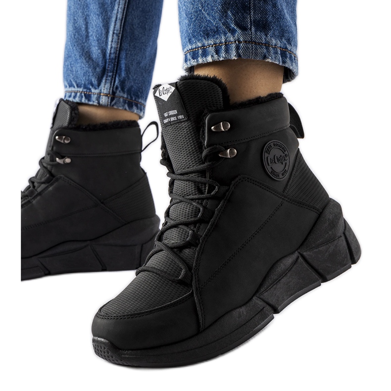 Schwarze Lee Cooper LCJ-23-44-1979L hohe Stiefel