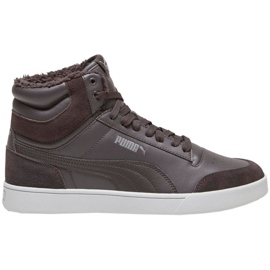 Puma Shuffle Mid Fur Flat Schuhe 387609 03 braun