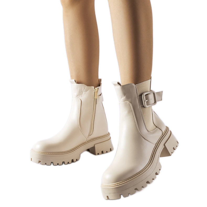 Beige isolierte Parolise-Stiefel