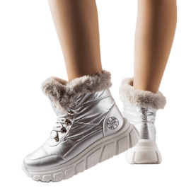 Silberne Lee Cooper LCJ-23-44-1954L Schneestiefel