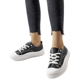 Schwarze Erbezzo-Plateau-Sneaker