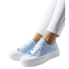 Blaue dicke Plateau-Sneaker Fortunata