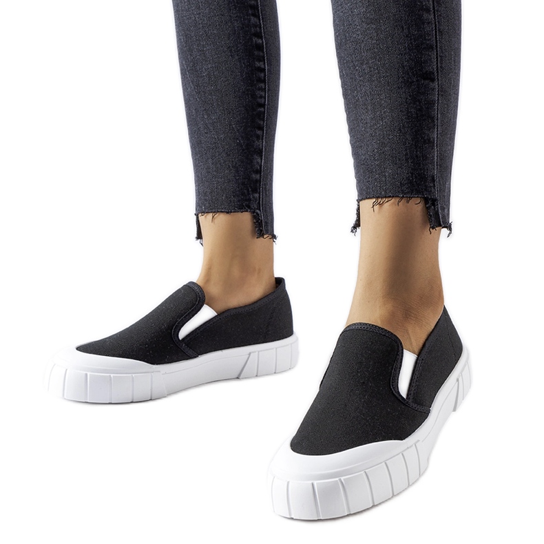 Schwarze Slip-On-Sneaker von Codiponte