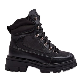 Isolierte Schnürstiefeletten für Damen Schwarz Big Star MM274663