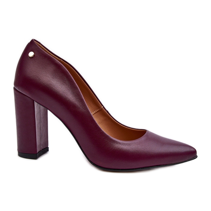 Lederpumps auf hohem Absatz Laura Messi 2624/228 Burgund rot