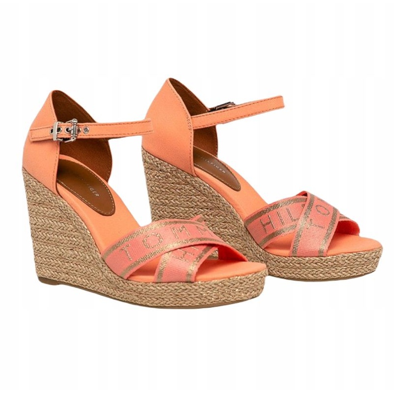 Tommy Hilfiger Tommy Metallic High Wedge Sandal W Schuhe FW0FW04753 orange