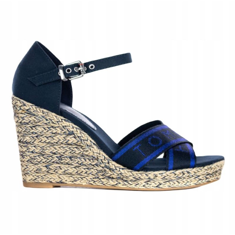 Tommy Hilfiger Tommy Metallic High Wedge Sandal W Schuhe FW0FW04753 blau