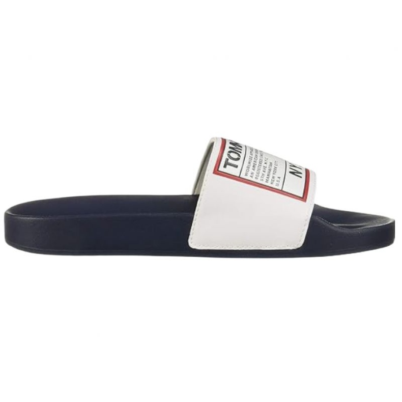 Tommy Hilfiger Tommy Jeans Patch Pool Slide M EM0EM00470 Flip-Flops weiß