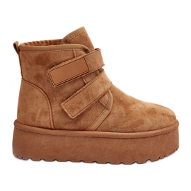 FG2 Camel Naredi Plateau-Schneestiefel für Damen braun