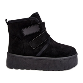FG2 Damen-Plateau-Schneestiefel Schwarz Naredi