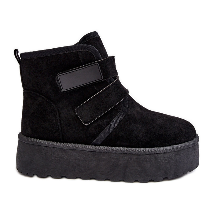 FG2 Damen-Plateau-Schneestiefel Schwarz Naredi