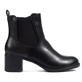 Schwarze, elegante Shelovet-Stiefeletten