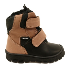 Wasserdichte Schneestiefel TE-POR Mazurek 1351 schwarz und beige