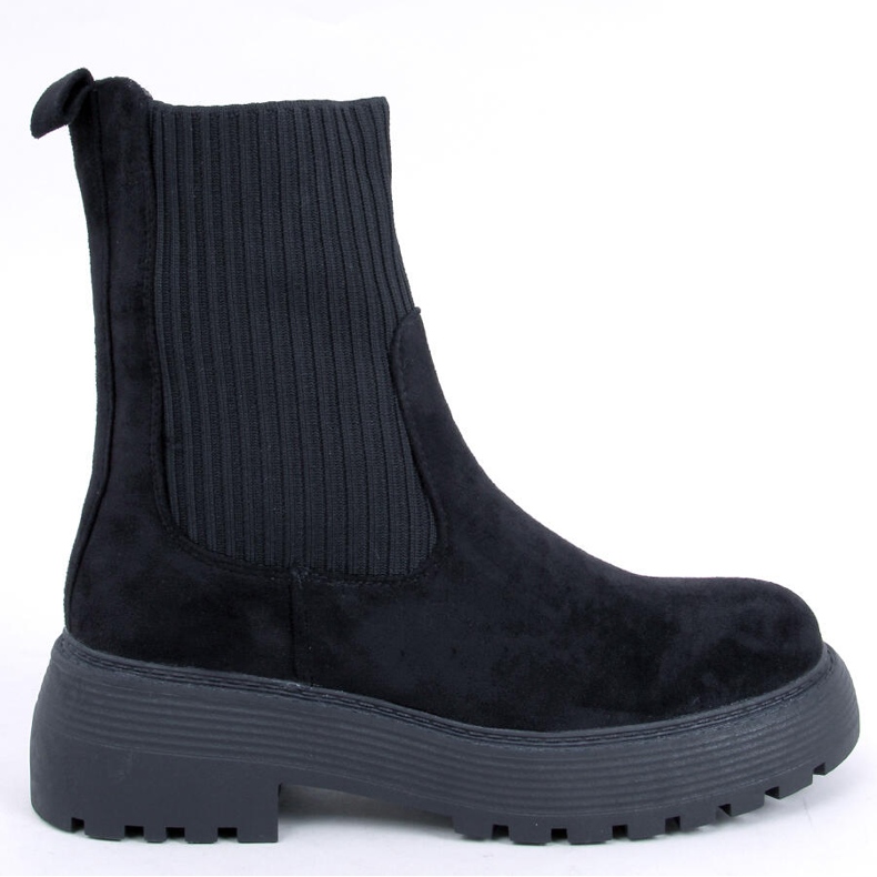 Winters Schwarze elastische Stiefeletten