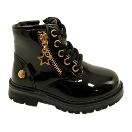 Miss Mädchen-Lackstiefel, Stern 23DZ23-6593, schwarz