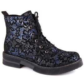 Bequeme Damen-Lederstiefel, isoliert, mehrfarbig, Rieker 72010-14