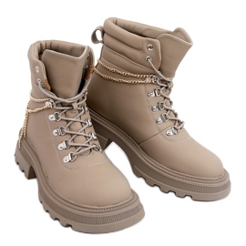 Hudson Apricot Trapper-Stiefel beige