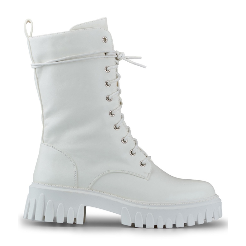 Weiße Damenbeutel mit abnehmbarer Verzierung