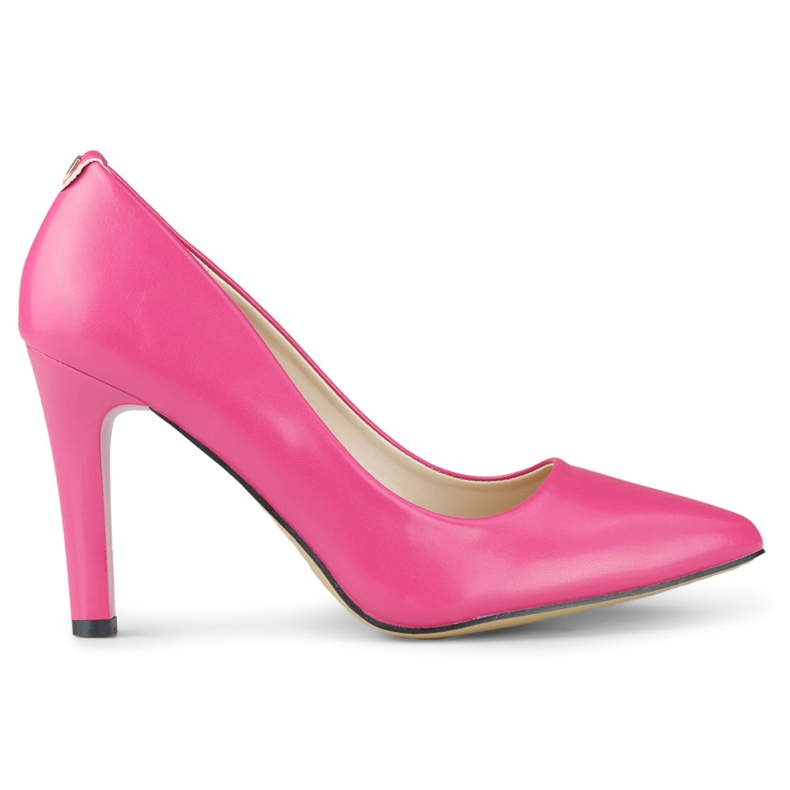 Rosa Pumps mit dickem Stilettoabsatz