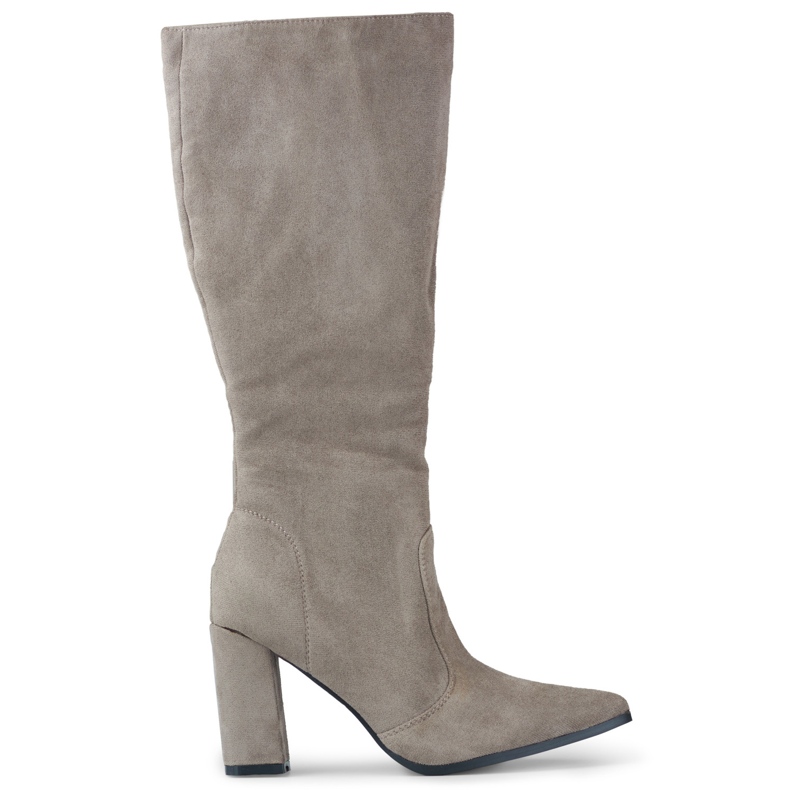 Kniehohe Damenstiefel beige
