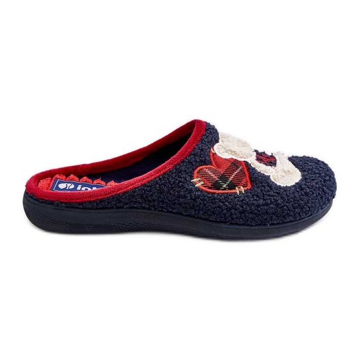 Damen-Haus-Flip-Flops-Hausschuhe mit Teddybär Inblu EC000095 Marineblau