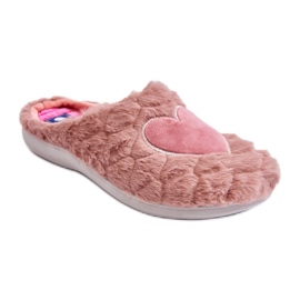 Damen-Pelzhausschuhe-Hausschuhe Inblu EC000099 Pink rosa