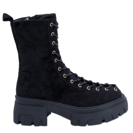 Wayne Black Schnürstiefel für Damen schwarz