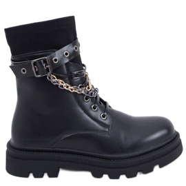 Steve Black Militärstiefel schwarz