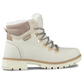 Beige isolierte Damenstiefel