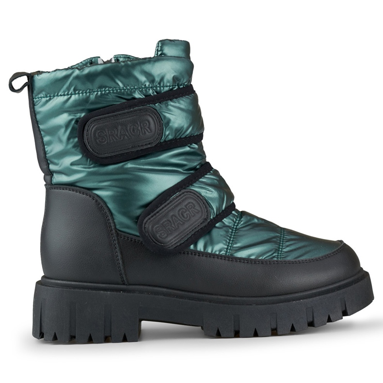 Laila warme Damen-Schneestiefel mit Klettverschluss schwarz