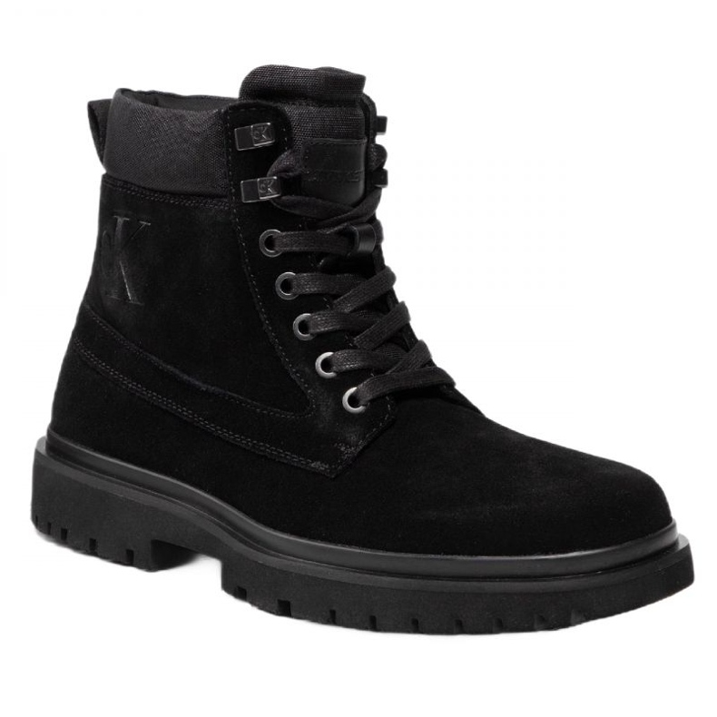 Calvin Klein Jeans Lug Mid Laceup Boot Hike YM0YM00270 Schuhe schwarz