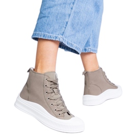 Grüne High-Plateau-Sneaker von Guerrino