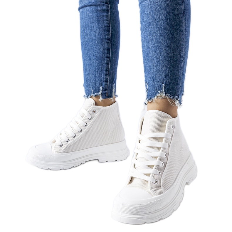 Inna Weiße High-Top-Sneaker von Villaggio