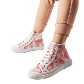 Inna Turistico-Sneaker in Rosa mit Abschürfungen