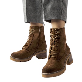 Braune Schnürstiefeletten von Clementina