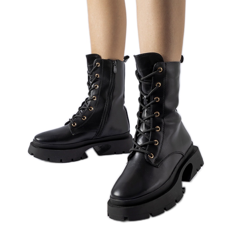 Schwarze isolierte Schnürstiefeletten von Aeroporto