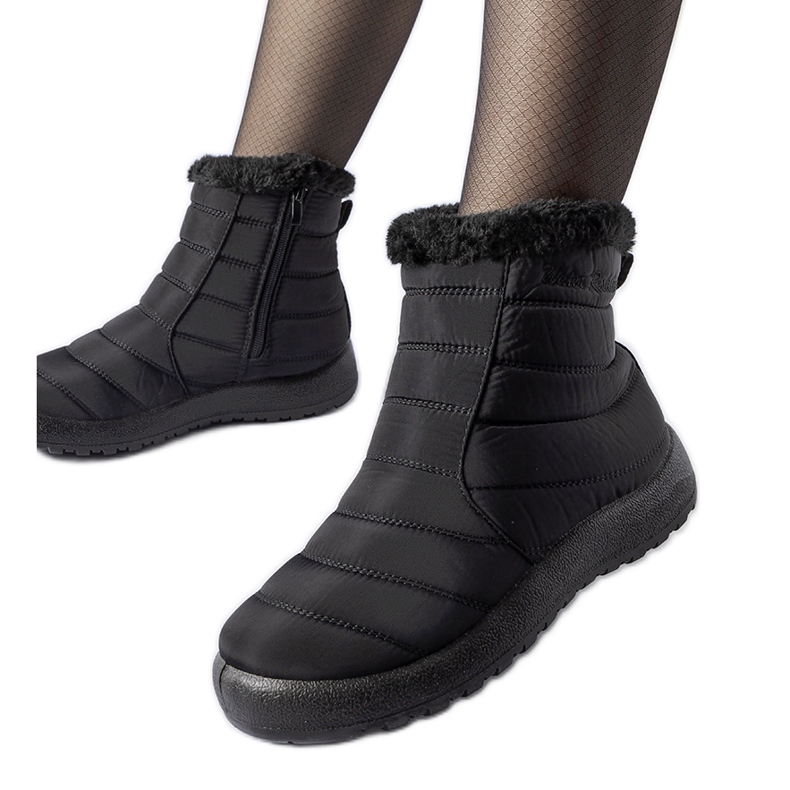 Schwarze, wasserabweisende, isolierte Schneestiefel von Valparaiso