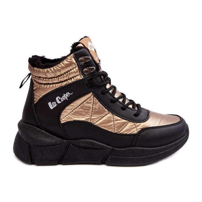 Isolierte Damenstiefel auf der Plattform Lee Cooper LCJ-23-44-1986L Gold golden