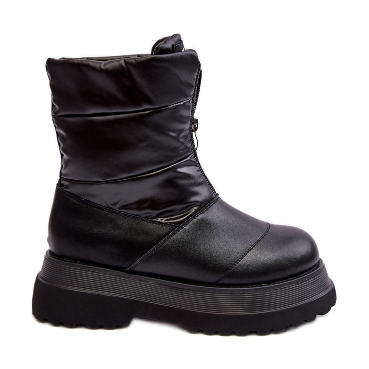 Damen-Schneestiefel mit dicker Sohle und Reißverschluss GOE MM2N4078 Schwarz