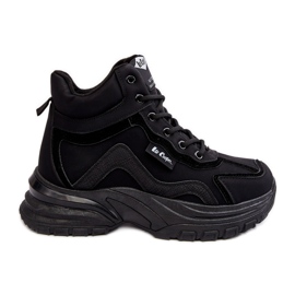 Warme Trapper-Stiefel für Damen zum Schnüren Lee Cooper LCJ-23-44-1976L Schwarz